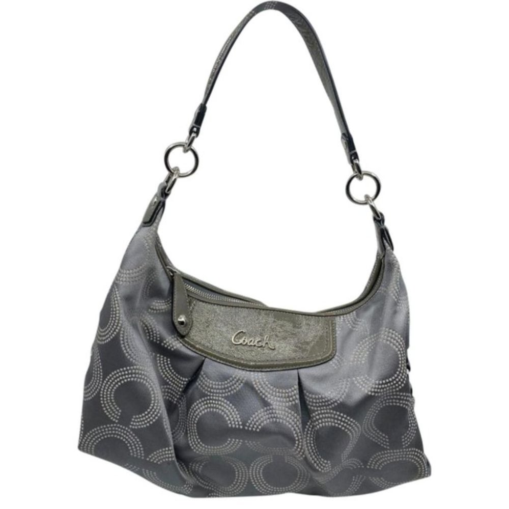 COACH Medium/Large Jacquard Fabric Gray Tote Bag